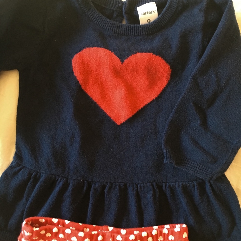 9mo heart sweater and leggings set